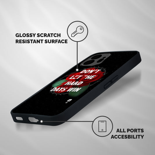 Hard Days No Win Shockproof Hybrid Protection (Metal + TPU) Back Case Cover