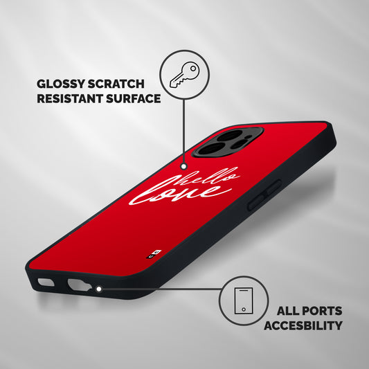 Hello Love Shockproof Hybrid Protection (Metal + TPU) Back Case Cover