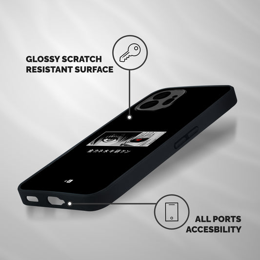 Ken Kaneki Minimalistic Art Shockproof Hybrid Protection (Metal + TPU) Back Case Cover