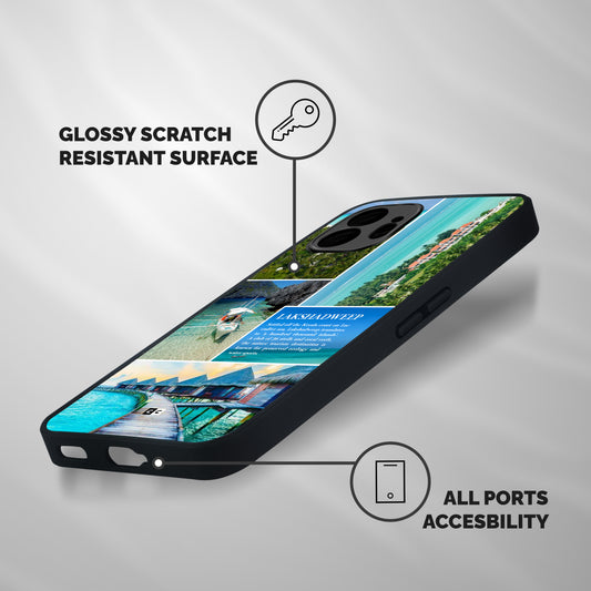 Lakshadweep Collage Shockproof Hybrid Protection (Metal + TPU) Back Case Cover