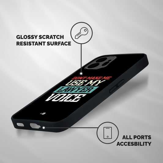 Lawyer Voice Shockproof Hybrid Protection (Metal + TPU) Back Case Cover