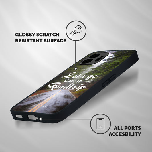 Lets go on a Roadtrip Shockproof Hybrid Protection (Metal + TPU) Back Case Cover