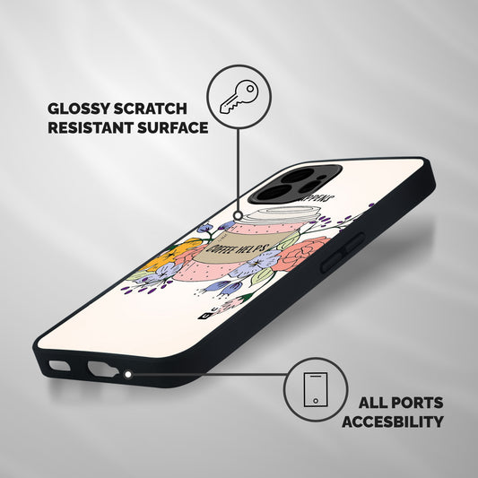 Life Happens Shockproof Hybrid Protection (Metal + TPU) Back Case Cover