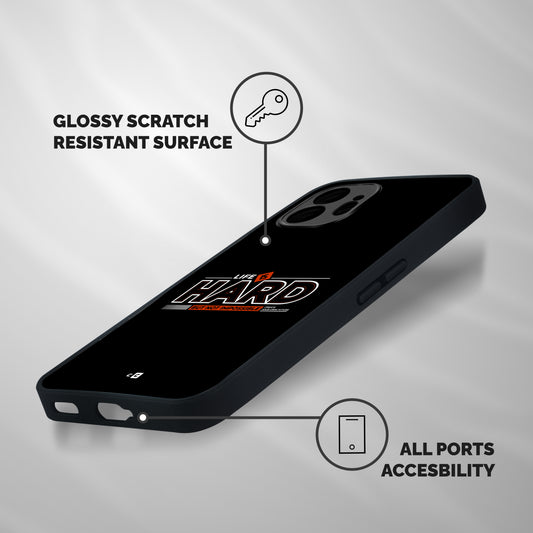 Life Is Hard Shockproof Hybrid Protection (Metal + TPU) Back Case Cover