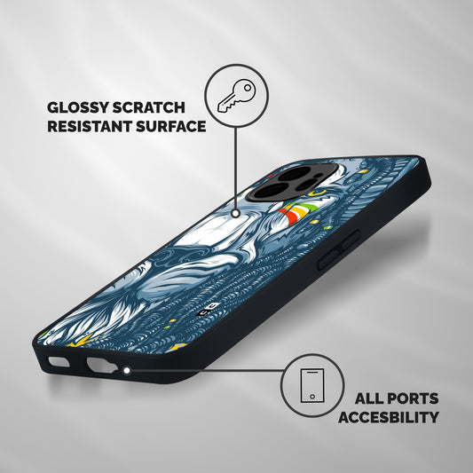 Lionic Face Shockproof Hybrid Protection (Metal + TPU) Back Case Cover