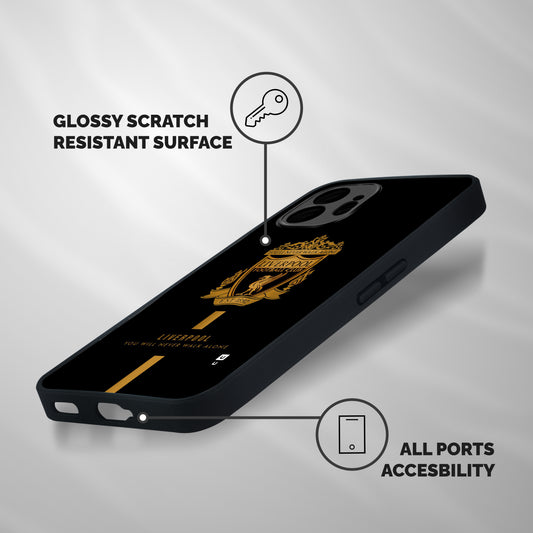 LiverPool Never Walk Alone Shockproof Hybrid Protection (Metal + TPU) Back Case Cover