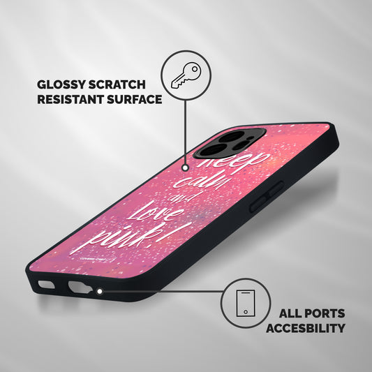 Love Pink Shockproof Hybrid Protection (Metal + TPU) Back Case Cover