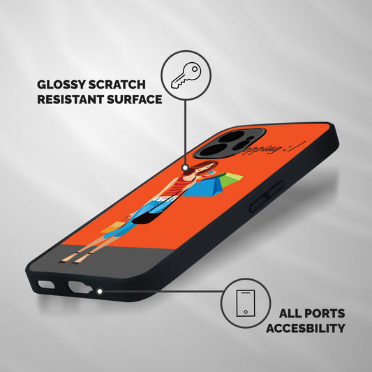 Love Shopping Classy Girl Shockproof Hybrid Protection (Metal + TPU) Back Case Cover