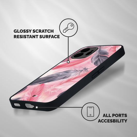 Lovely Feather Shockproof Hybrid Protection (Metal + TPU) Back Case Cover