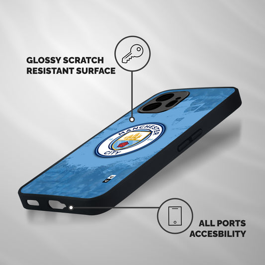 Manchester City Club Shockproof Hybrid Protection (Metal + TPU) Back Case Cover