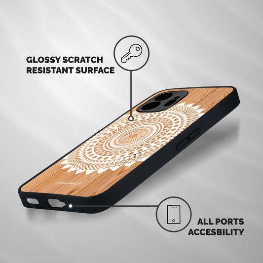 Mandala Design Shockproof Hybrid Protection (Metal + TPU) Back Case Cover