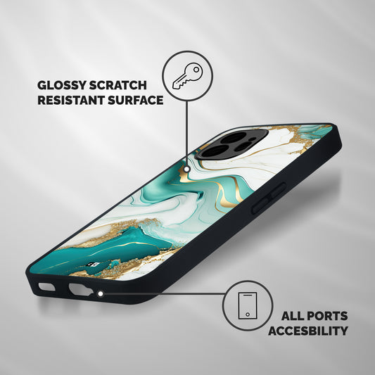 Marvelous Marble Shockproof Hybrid Protection (Metal + TPU) Back Case Cover