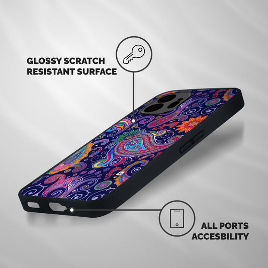 Mehendi Pattern Shockproof Hybrid Protection (Metal + TPU) Back Case Cover