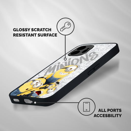 Minions Typo Shockproof Hybrid Protection (Metal + TPU) Back Case Cover