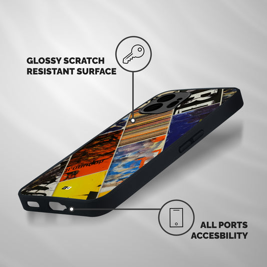 Multiple Textures Shockproof Hybrid Protection (Metal + TPU) Back Case Cover
