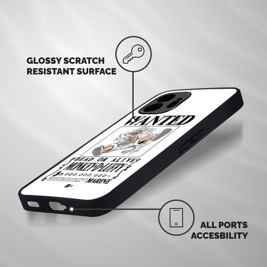 Munkey D Luffy Wanted Shockproof Hybrid Protection (Metal + TPU) Back Case Cover