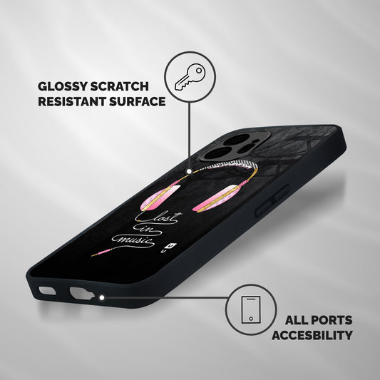 Music Lost Shockproof Hybrid Protection (Metal + TPU) Back Case Cover
