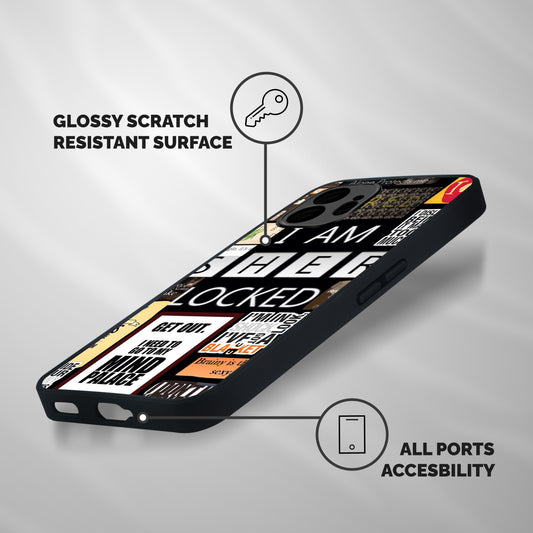 Mystery Pattern Shockproof Hybrid Protection (Metal + TPU) Back Case Cover