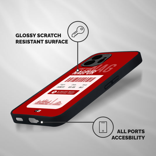 Nagpur Boarding Pass Shockproof Hybrid Protection (Metal + TPU) Back Case Cover