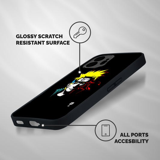 Naruto Pen Sketch Art Shockproof Hybrid Protection (Metal + TPU) Back Case Cover