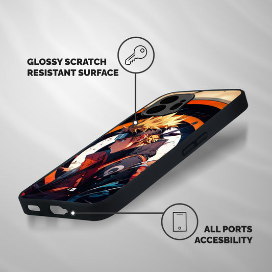 Naruto Uzumaki Combat Shockproof Hybrid Protection (Metal + TPU) Back Case Cover