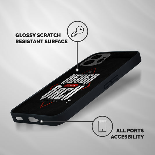 Never Look Back Diamond Shockproof Hybrid Protection (Metal + TPU) Back Case Cover