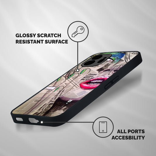 Newspaper Girl Art Shockproof Hybrid Protection (Metal + TPU) Back Case Cover
