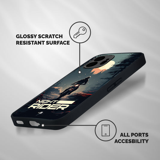 Night Rider Shockproof Hybrid Protection (Metal + TPU) Back Case Cover
