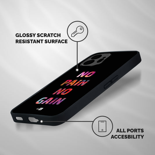 No Pain No Gain Shockproof Hybrid Protection (Metal + TPU) Back Case Cover
