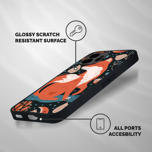 Nordic Arts Fox Shockproof Hybrid Protection (Metal + TPU) Back Case Cover