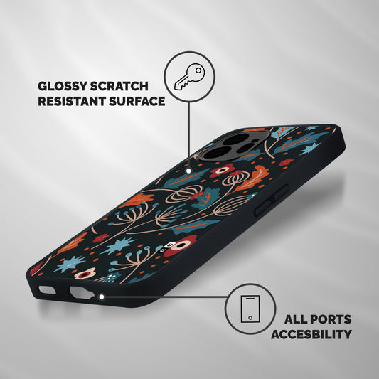 Nordic Arts Leaves Shockproof Hybrid Protection (Metal + TPU) Back Case Cover