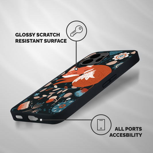 Nordic Arts Sleeping Fox Shockproof Hybrid Protection (Metal + TPU) Back Case Cover