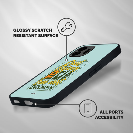 Not Broken Shockproof Hybrid Protection (Metal + TPU) Back Case Cover