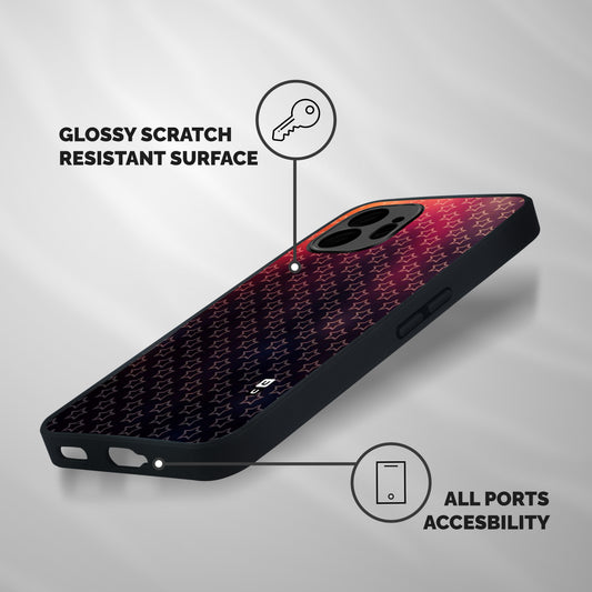 Ombre Stars Shockproof Hybrid Protection (Metal + TPU) Back Case Cover