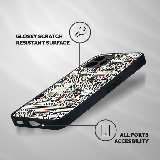 Orange Blue Number Shockproof Hybrid Protection (Metal + TPU) Back Case Cover