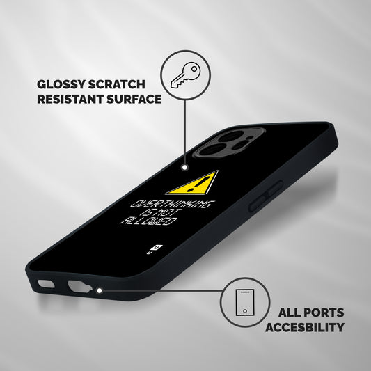 Over Thinking Shockproof Hybrid Protection (Metal + TPU) Back Case Cover