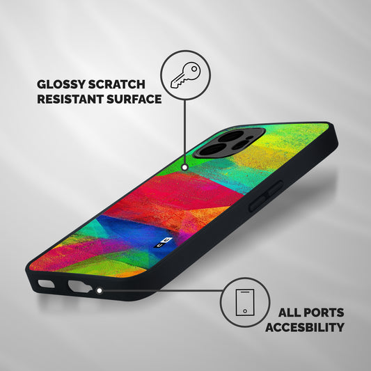 Paint Art Pattern Shockproof Hybrid Protection (Metal + TPU) Back Case Cover