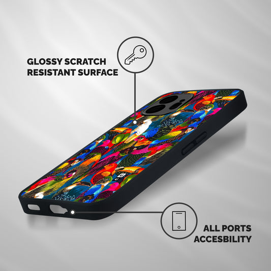 Parrot Art Shockproof Hybrid Protection (Metal + TPU) Back Case Cover