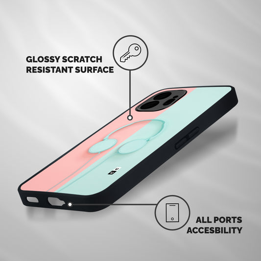 Pastel Headphones Shockproof Hybrid Protection (Metal + TPU) Back Case Cover
