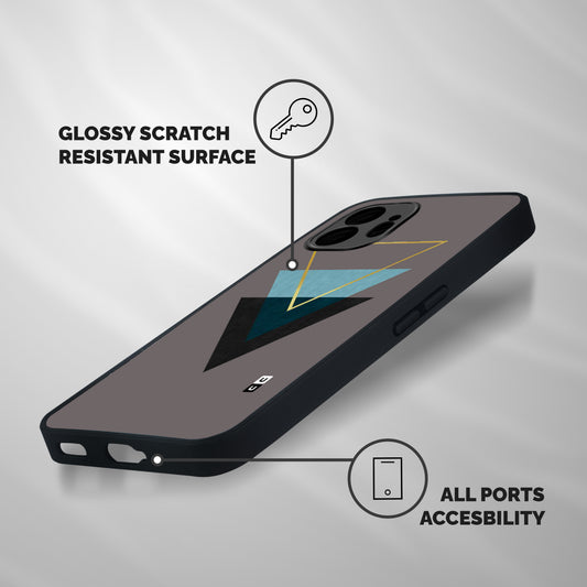 Pastel Triangle Shockproof Hybrid Protection (Metal + TPU) Back Case Cover