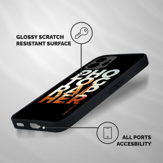 Photographer Typography Shockproof Hybrid Protection (Metal + TPU) Back Case Cover