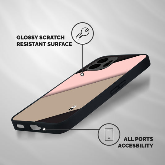 Pink Diagonal Shockproof Hybrid Protection (Metal + TPU) Back Case Cover