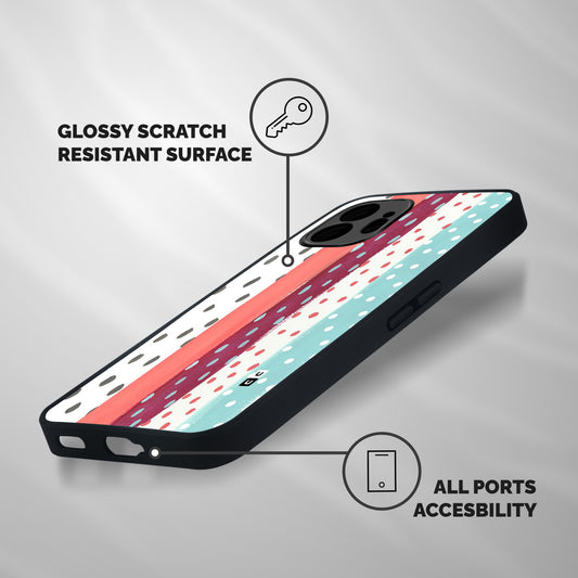 Polka Brush Art Shockproof Hybrid Protection (Metal + TPU) Back Case Cover