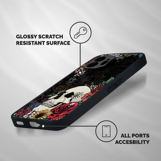 Pretty Skull Shockproof Hybrid Protection (Metal + TPU) Back Case Cover