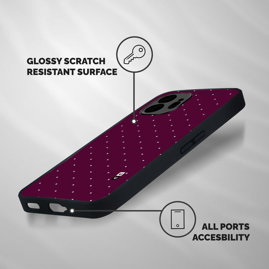 Purple Polka Shockproof Hybrid Protection (Metal + TPU) Back Case Cover