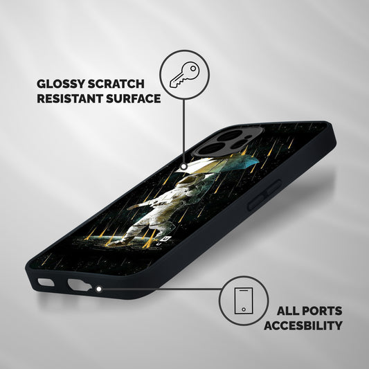 Rain Spaceman Shockproof Hybrid Protection (Metal + TPU) Back Case Cover