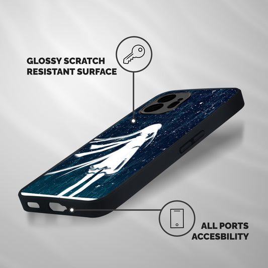 Rain White Girl Shockproof Hybrid Protection (Metal + TPU) Back Case Cover