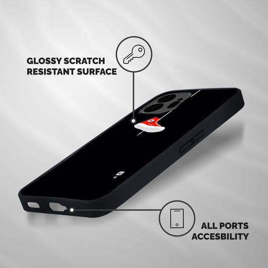 Red Shoe Hanging Shockproof Hybrid Protection (Metal + TPU) Back Case Cover