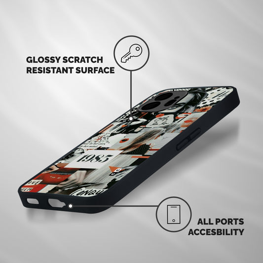 Retro Pattern Shockproof Hybrid Protection (Metal + TPU) Back Case Cover