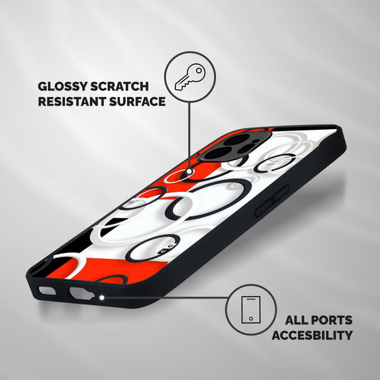 Rings Abstract Shockproof Hybrid Protection (Metal + TPU) Back Case Cover